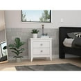 thumbnail image 2 of DEPOT E-SHOP Oasis Nightstand, Two Shelves, Four Legs, Countertop-White, For Bedroom, 2 of 5