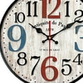 thumbnail image 3 of NIUBIER Silent Battery Operated Wall Clocks,12 Inch European Style Wall Clock,Non-Ticking Classroom Clock Art Decor for Home Living Room Office Decoration, 3 of 8