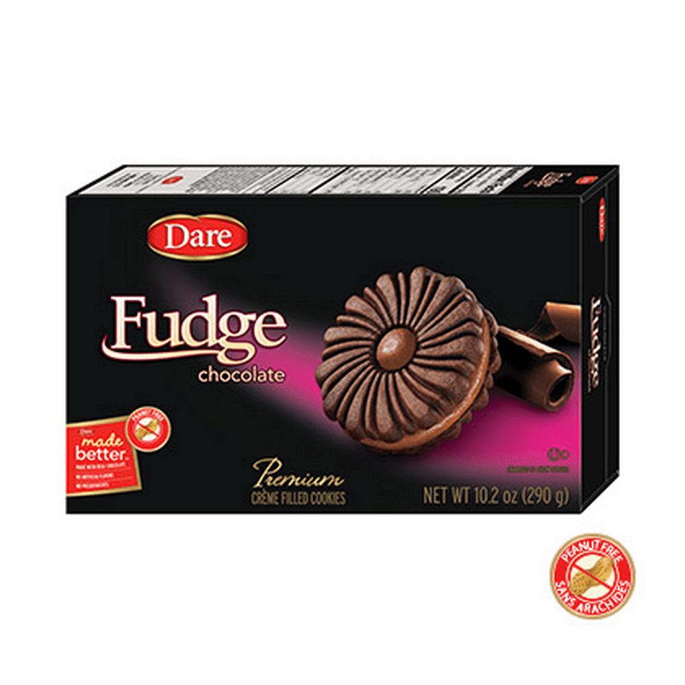 Dare Chocolate Fudge Creme Cookies, 10.2 OZ (Pack of 12)