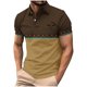 thumbnail image 1 of Mens Manga Corta Botón Abajo Camisas con Bolsillo Pulover Botón de Impresión de la Camisa de Solapa de Poliéster Cuello de Vuelta, Blusa Casual para Hombres, 1 of 5