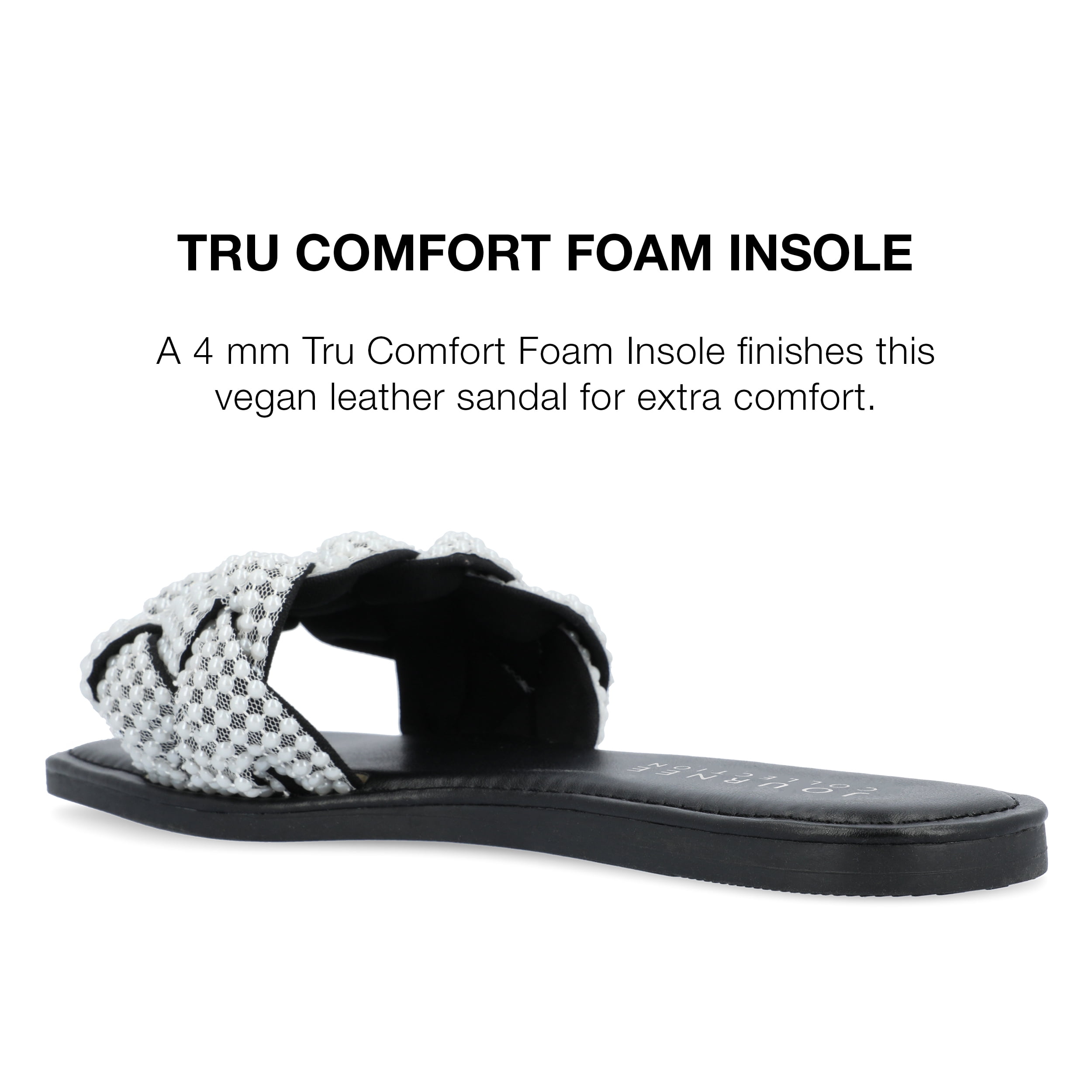 Journee Collection Womens Railley Tru Comfort Foam Slip On Slide Flat Sandals
