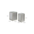 thumbnail image 6 of Brad Set of 2 Nesting Side End Tables Mirrored Glass Silver Wood Finish, 6 of 6