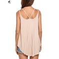 thumbnail image 5 of PULLIMORE Womens Flowy Summer Cami Tops V Neck Double Spaghetti Strap Tank Top Camisole Shirts (L, Beige), 5 of 8