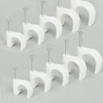 thumbnail image 4 of MasteelfCA 200PCS Cable Tacks Nail In Clamps Cable Straps Wire Staples Round Cord Management for Ethernet Cables (White, Round, 7MM), 4 of 9