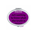 thumbnail image 1 of Faith Life Truth Mirror Oval Portable Hand Pocket Makeup, 1 of 3