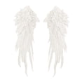 thumbnail image 2 of jifeng 2 Pièces Ange Ailes Appliques DIY Appliques Brodées pour Robe Robe Manteau Blanc, 2 of 9