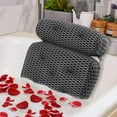 thumbnail image 3 of Bath Pillow for Tub,4D Air Mesh Bathtub Pillow for Soaking Tub with 7 Suction Cups, Luxury Spa Relaxing Cushion for Head, Neck and Back Support,Dark Gray, 3 of 11