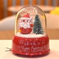 thumbnail image 4 of Desktop Decor Christmas Musical Box Snowman Santa Snow Globe Ornament Santa Girl Gift Snowman, 4 of 4