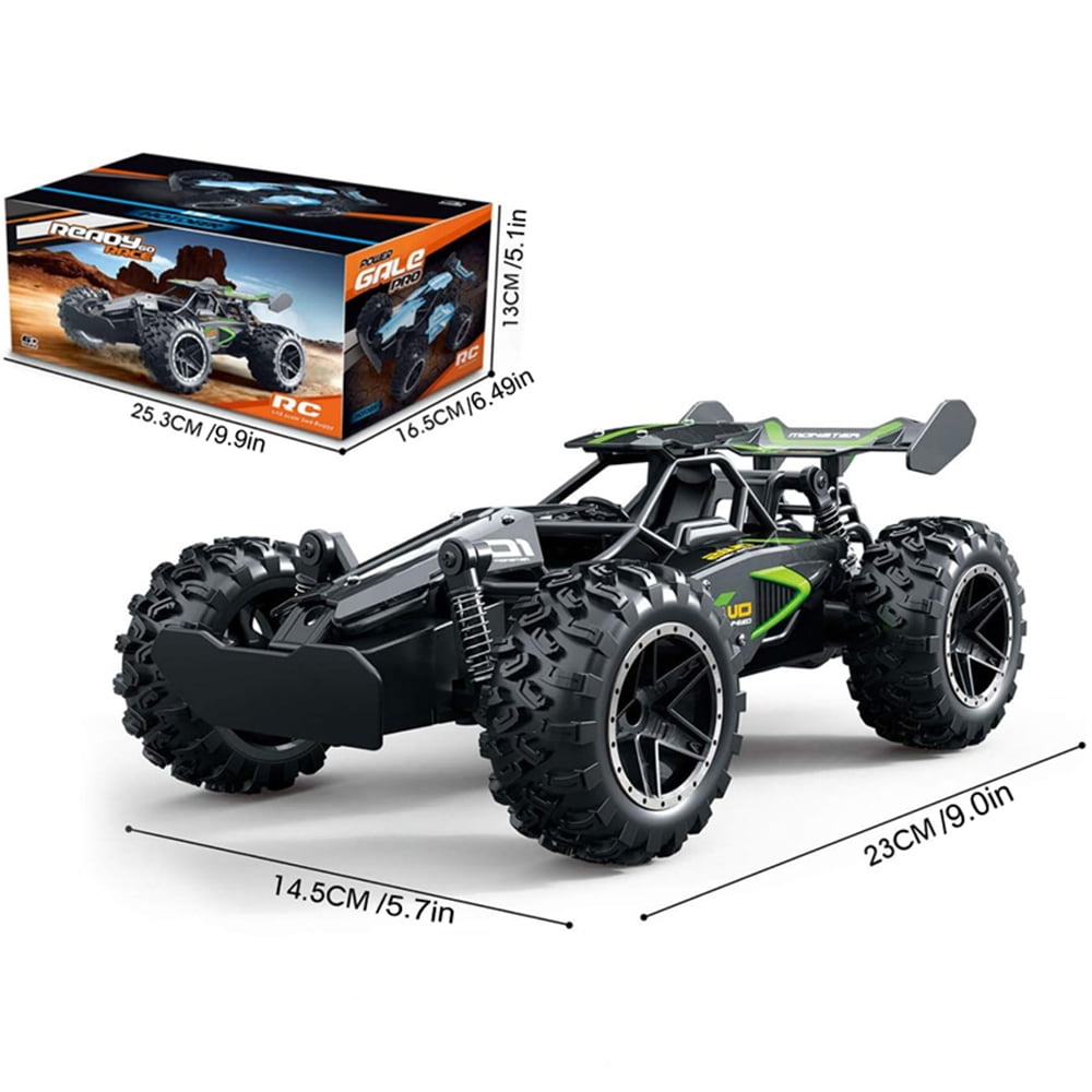 1:18 RC Cars,2.4Ghz 4WD Remote Control Car,20+KM/H High Speed Stunt Vehicle Model,Off-Road Sensing Racing Car,2 Batteries,Truck Toy for Kids