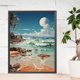 thumbnail image 4 of 5D DIY taladro redondo completo parcial AB diamante pintura paisaje marino kit decoración del hogar, 4 of 9