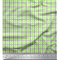 thumbnail image 3 of Soimoi Green Rayon Crepe Fabric Window Pane Check Printed Craft Fabric by the Yard 46 Inch Wide, 3 of 3