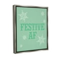 thumbnail image 4 of Stupell Industries Funny Festive AF Phrase Holiday Painting Gray Floater Framed Canvas Art Print Wall Art, 17 x 21, 4 of 10