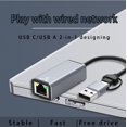 100 1000Mbps Aluminum USB C USB A Wired USB Typc C To Rj45 Lan