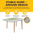 thumbnail image 4 of Sage Green Table Cloths for 3 Foot Rectangle Tables, Summer Botanical Leaves Watercolor Patio Waterproof Elastic Fitted Tablecloths, Washable Rectangular Table Cover for Camping, 4 of 8