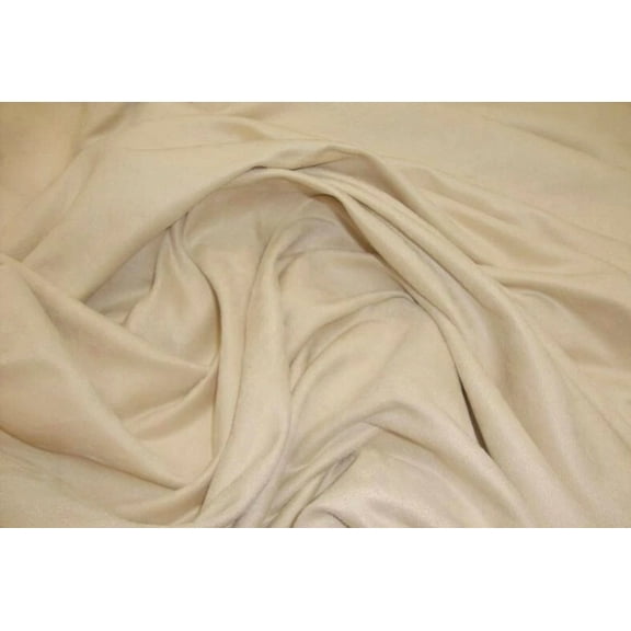 Cream Faux Micro Suede Upholstery Fabric Polyester Upholstery Drapery Clothing
