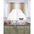 thumbnail image 2 of Brown Ombre Kitchen Swag Valances for Windows, Farmhouse Modern Art Swag Valances Curtains for Living Room, Rod Pocket Window Treatments for Bathroom, Bedroom, Cafe, 56"x36", 2 of 6