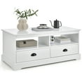 thumbnail image 1 of Gymax Coffee Table Modern Wood Cocktail Table W/Drawer & Storage Shelf for Living Room, 1 of 10