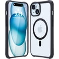 thumbnail image 1 of Mkeke Funda transparente para iPhone 15, [no amarillenta] [Protección contra caídas de grado militar] Funda para teléfono Apple iPhone 15 con parachoques a prueba de golpes 2023 - Negro transparente, 1 of 4