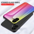 thumbnail image 4 of ELEHOLD Case for Samsung Galaxy A06, Shockproof Luxury Carbon Fiber Textured Glass Case Cover,Gold, 4 of 4