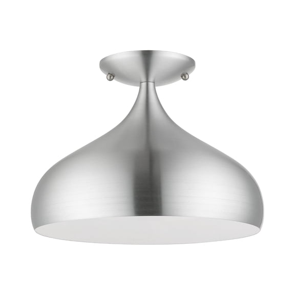 Livex Lighting - Amador - 1 Light Semi-Flush Mount In Transitional Style-9