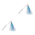 thumbnail image 4 of QualitChoice Cat Teaser Stick Lightweight Portable Cats Toy Reusable Shinny Exercise Exquisite Waterproof Pets Interactive Sticks Blue 2PCS, 4 of 6