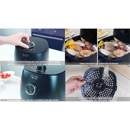 Mainstays 2.2 qt Air Fryer, Black - Automatic Shutoff, Nonstick