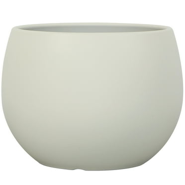 Mainstays Jordan 8" x 8" x 6" Medium Round Vanilla Dream Resin Planter