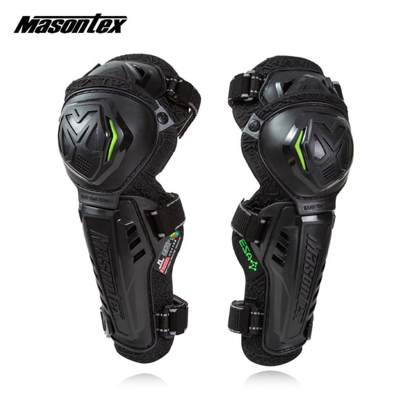 Masontex CE-Certified Motorcycle Elbow Guards - Adjustable (32-62/24-43CM), Ventilated for Motocross