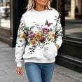 thumbnail image 7 of Frostluinai Graphic Sweatshirts for Women Crewneck Long Sleeve Floral Print Shirts Loose Fit Casual Y2K Pullover Tops S-3XL, 7 of 7