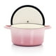 thumbnail image 3 of Horno holandés Crock-Pot de hierro fundido esmaltado artesanal, 3 litros, rosa rubor, 3 of 9