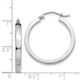 thumbnail image 4 of Real 14kt White Gold 2x3mm Rectangle Tube Hoop; for Adults and Teens; for Women and Men, 4 of 4