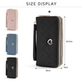 thumbnail image 4 of Cartera de piel sintética para mujer, cartera grande con cremallera, monedero minimalista para mujer, tarjetero de moda de gran capacidad, regalos para niñas y mujeres (negro), 4 of 5