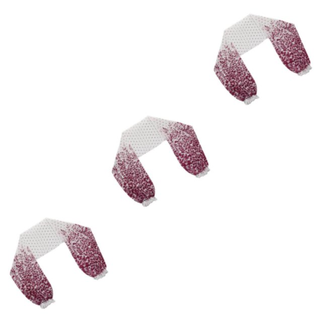 Youkk Boléro en Chiffon à Manches Longues pour Femmes, Fleur Rouge Vin, 3 Pcs