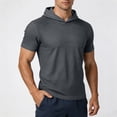 thumbnail image 2 of Maean Mens Sun Protection Hoodie Shirts Short Sleeve Lightweight Quick Dry Hiking Running Athletic Shirt, 2 of 7