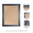 thumbnail image 7 of Kate and Laurel Belmont Black 11x20 matted to 5x7 Rectangular Picture Frame 2 Piece Black Decorative Photo Frame Set for gallery wall frame in living room wall decor, Set of 2, 7 of 7
