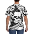 thumbnail image 2 of Rocae Skull and palm leaves for Men's Moisture-Wicking Crew Tee - T-Shirt for Sports, Outdoor Activities, and Casual WearLarge, 2 of 9