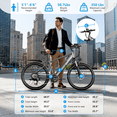 thumbnail image 6 of Xathquia Electric Bike for Adults, 26 Inch Step-Thru Ebike with 1500W Peak Motor, 48V Removable Battery, City Cruiser Electric Bicycle, 65 Miles, 7-Speed, 6 of 8