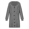thumbnail image 3 of Usmixi Womens Winter Sweater Coat Womens Sweater Overcoat Casual Solid Plus Size Button Down Hooded Long Coat Long Sleeve Pocket Comfy Knit Cardigan Outwear Sweater Coat, 3 of 5