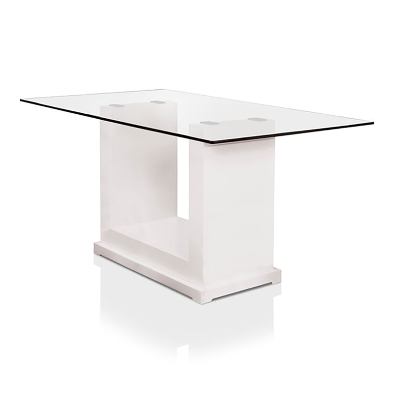 Furniture Of America Canta Contemporary, Best Glass Top For Dining Table