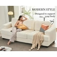 thumbnail image 4 of papajet Sofa, Comfy Couch with Deep Seats- Armchair, Modern Couch for Living Room, Offwhite Boucle, 4 of 5