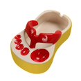 thumbnail image 1 of veasfak Ceramic French Fries Dish Feet Shaped Chip Serving Dish Bowl for Kitchen Red, 1 of 8