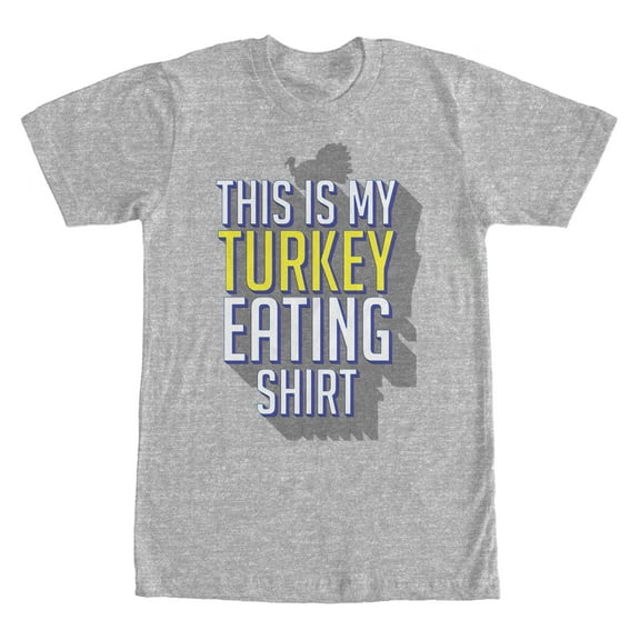 Men's Lost Gods This is My Thanksgiving Turkey Eating Shirt  Graphic Tee Athletic Heather Medium