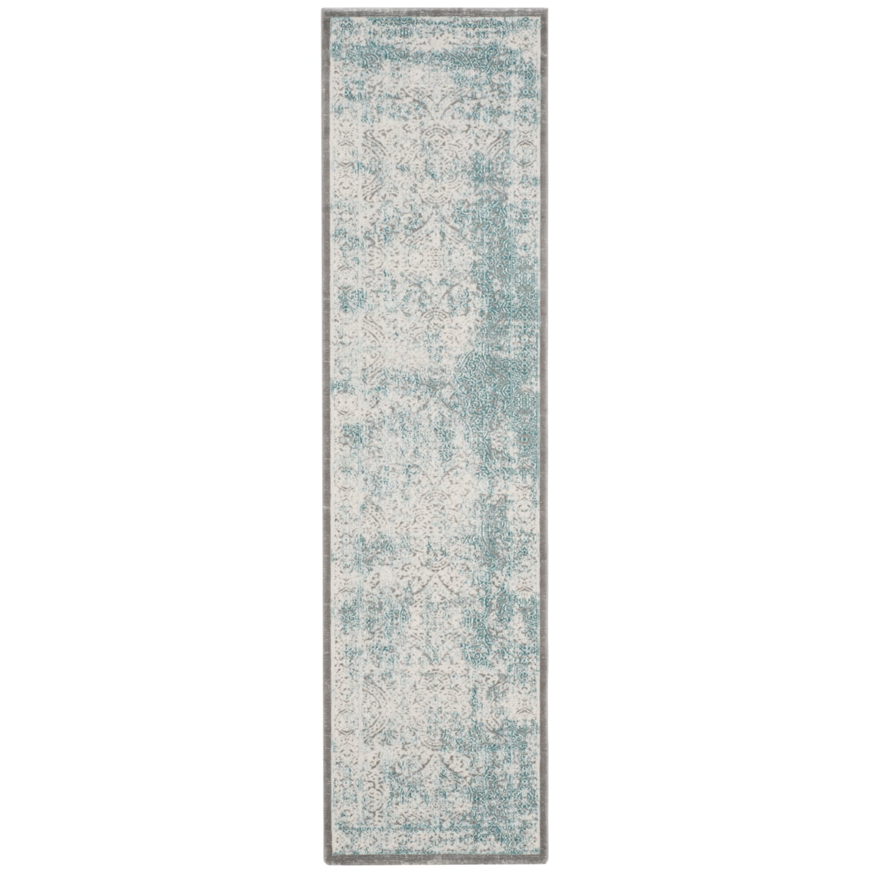 SAFAVIEH Passion Karena Oriental Runner Rug, Turquoise/Ivory, 2'2" x 16'