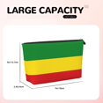 thumbnail image 3 of Rastafari Flag Travel Handbag Leather Purse Organizer Tidy Bag Purse Toiletry Clutch For Women, 3 of 7