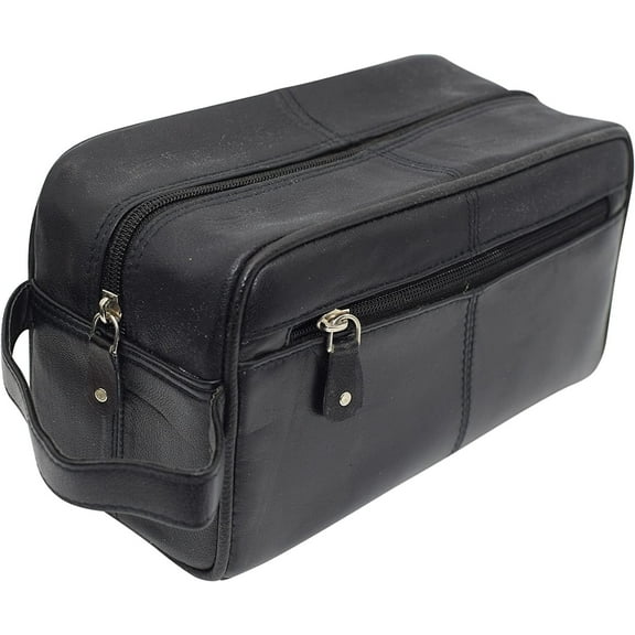 Marshal Travel Toiletry Bag Genuine Leather Dopp Kit Travel Organizer For Men Women Small