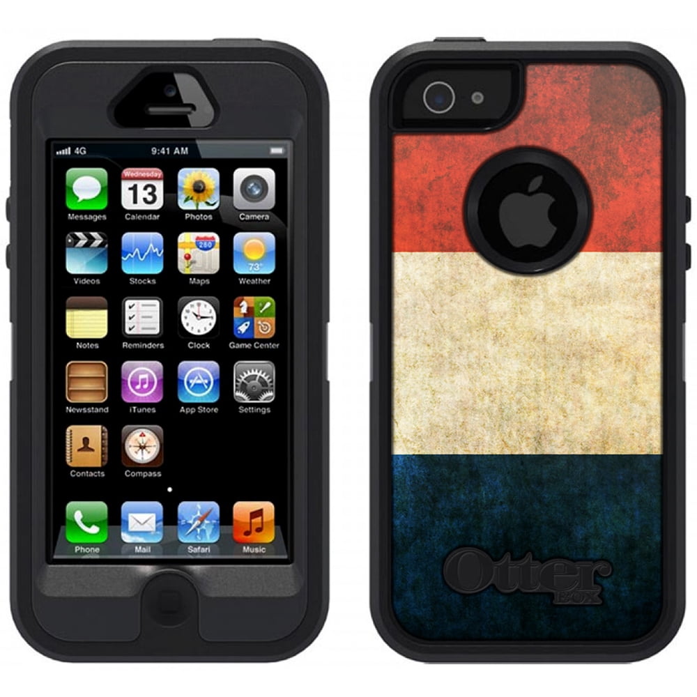 Skin Decal for OtterBox Defender Apple iPhone SE Case Vintage Dutch Flag by Trek Media Group