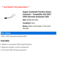 thumbnail image 2 of Engine Crankshaft Position Sensor Connector - Compatible with 2002 - 2006 Chevy Avalanche 2500 2003 2004 2005, 2 of 2