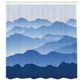 thumbnail image 3 of Ambesonne Scenery Shower Curtain, Nature Theme Silhouette, 69"Wx75"L, Blue, 3 of 5