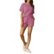 thumbnail image 2 of Conjuntos de lounge INSPIRE CHIC para mujeres, camiseta de waffle con pantalones cortos, ropa de estar en casa, sudaderas jogger con bolsillos, XL rojo rosa, 2 of 6