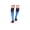 Black/Blue/Blue, variant on Open Toe Compression Socks, 20-30 mmHg, Toeless Compression Sleeves for Legs, Knee High Stockings for Shin Splints, Varicose Veins, Travel, Pink/Violet/White, 2X-Large Size, 1 Pair